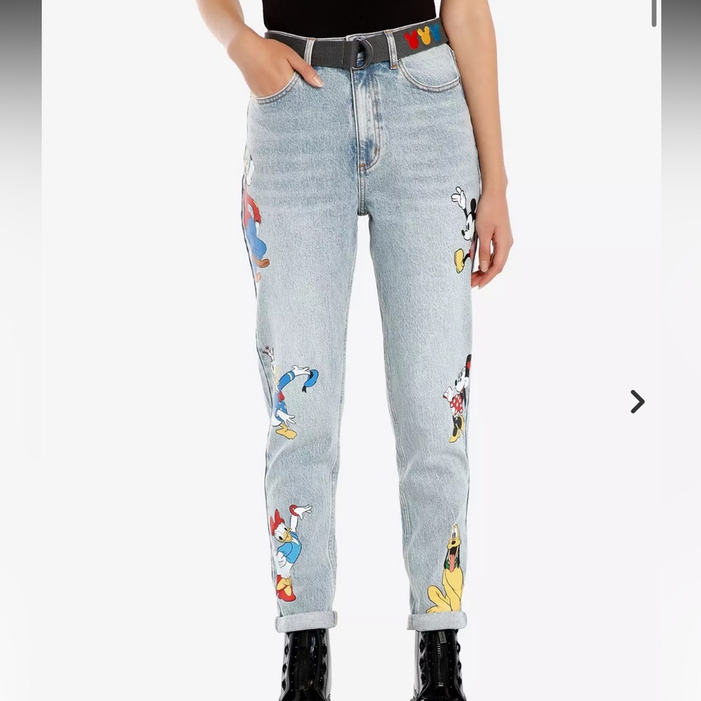 Mickey Mouse and friends High-Rise Mom Jeans - Picture 2 of 12